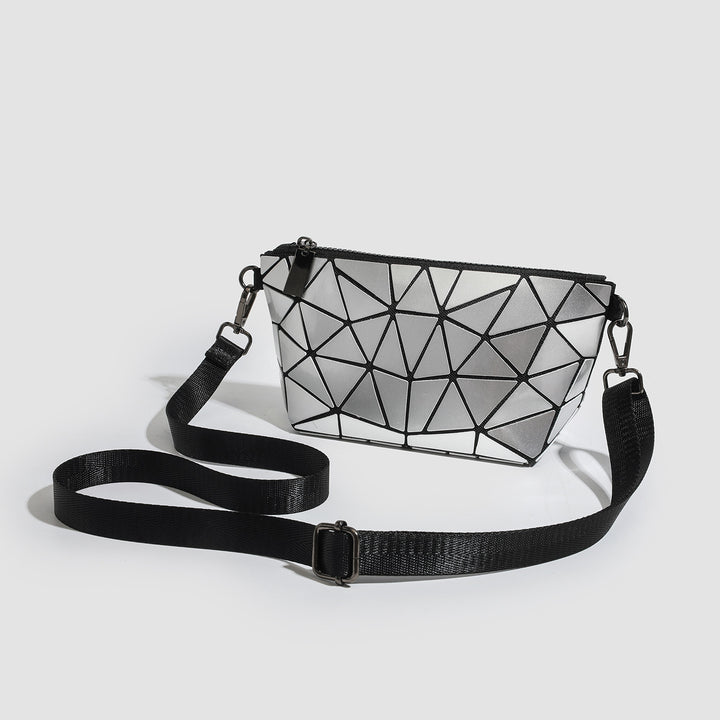 Geometric Patterned Crossbody Clutch Bag