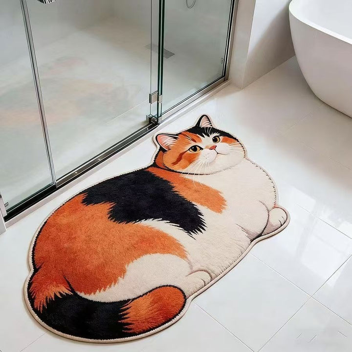 Cat-Shaped Area Rug