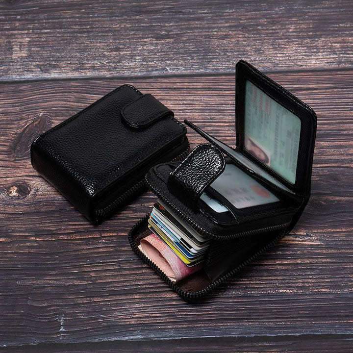 Multi-Compartment Zippered Wallet
