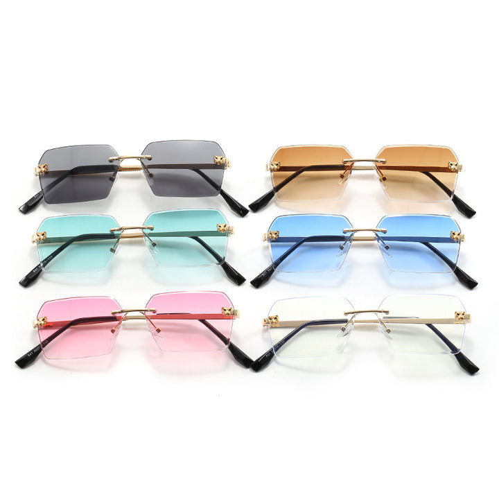 Women's fashionable square sunglasses with elegant metal frame Stornfield