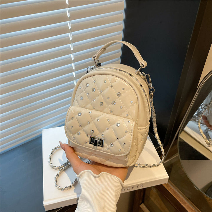 Quilted Mini Backpack with Rhinestone Accents Stornfield