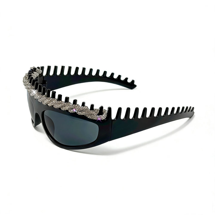 Ladies sporty sunglasses with intricate design and sparkling accents Stornfield