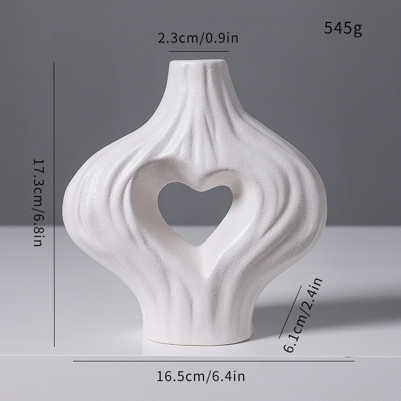 Decorative Heart-Shape Ceramic Vase Stornfeild