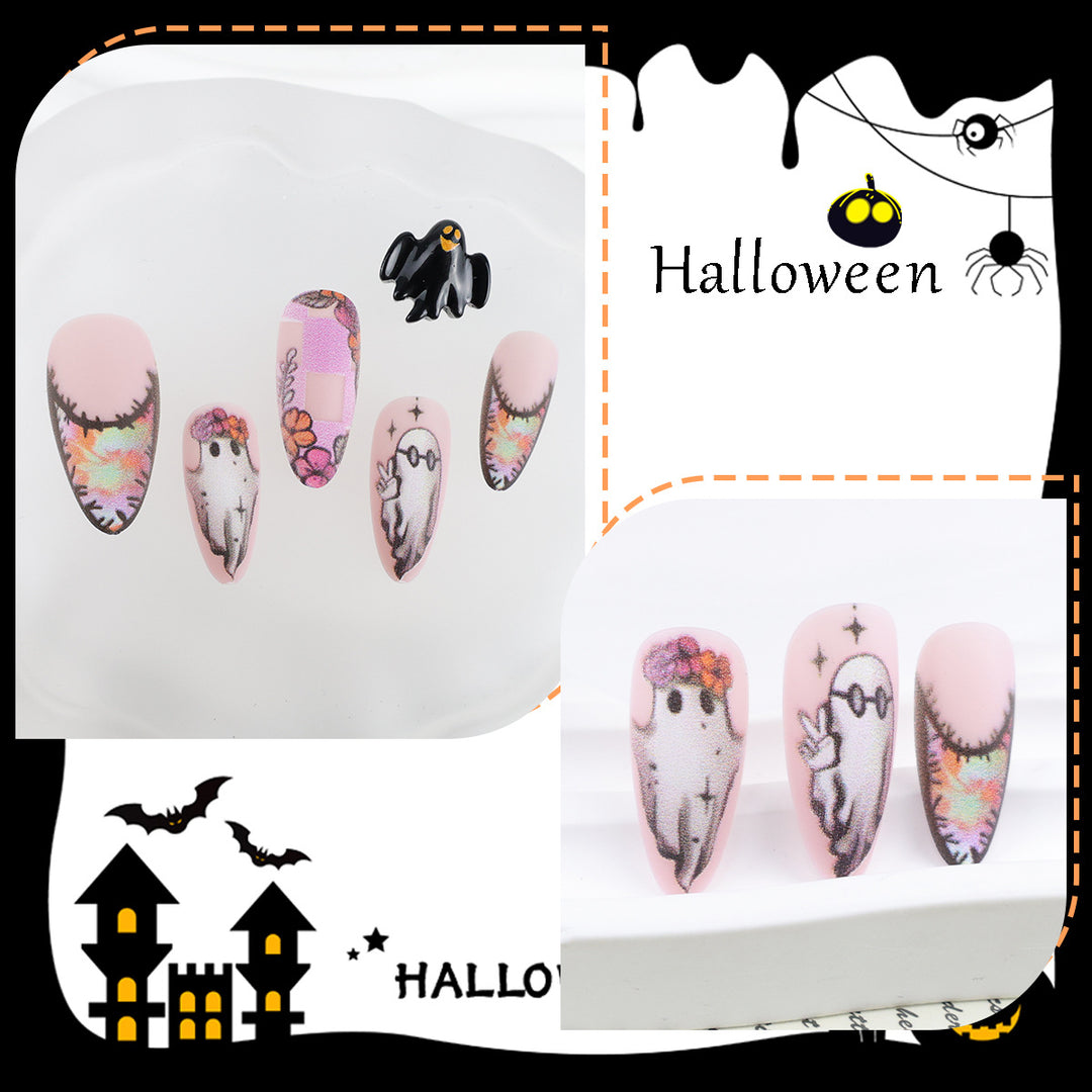 Creative Ghost and Halloween Motif Artificial Nail Set Stornfield