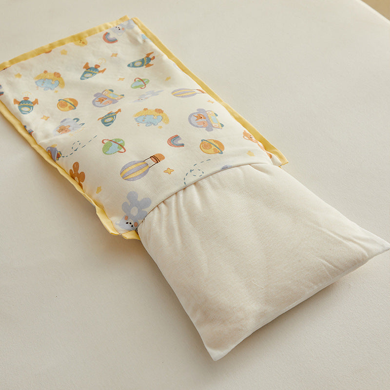 Children's support cushion with removable cover and dino print