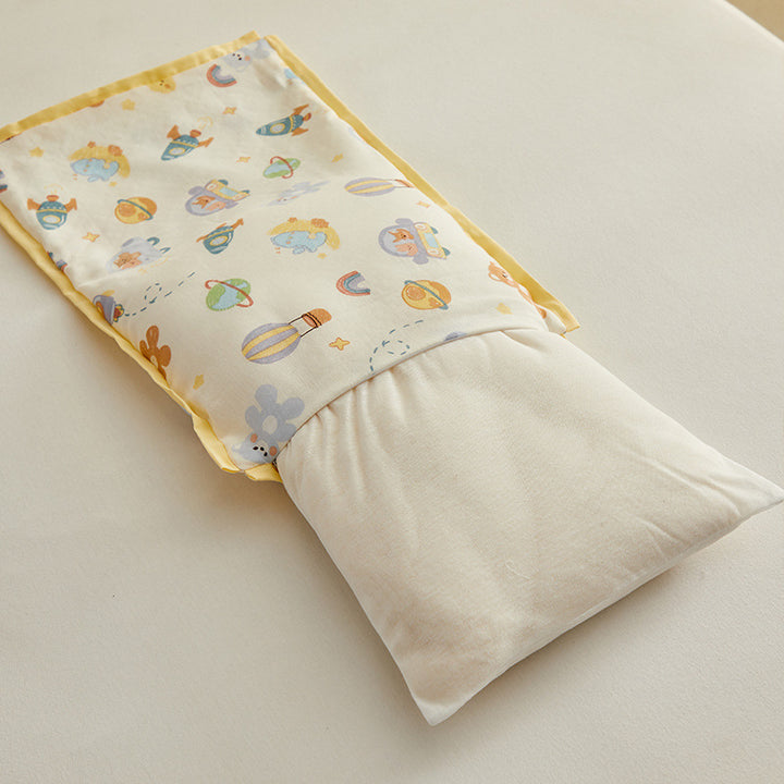 Children's support cushion with removable cover and dino print