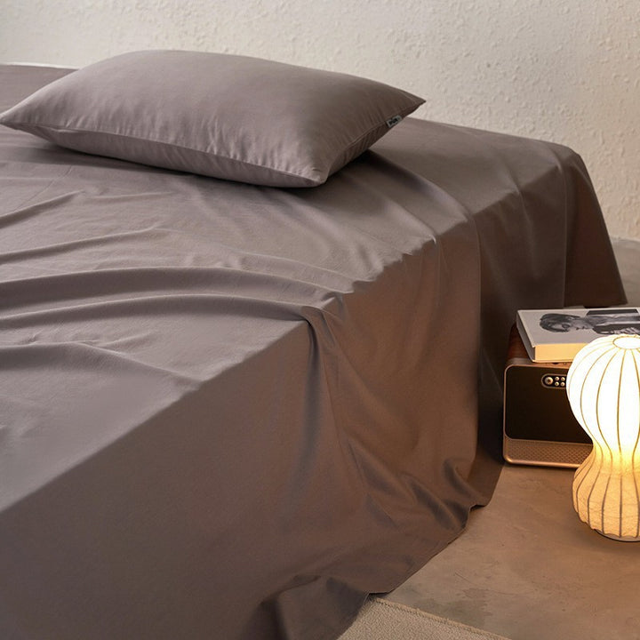 Bed sheet set made of combed cotton with extra-deep fitted sheet and pillowcases