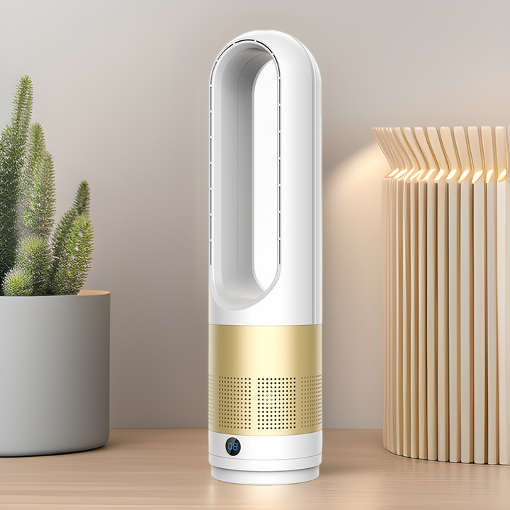 Cooling bladeless tower fan and HEPA air purifier with quiet DC motor Stornfield