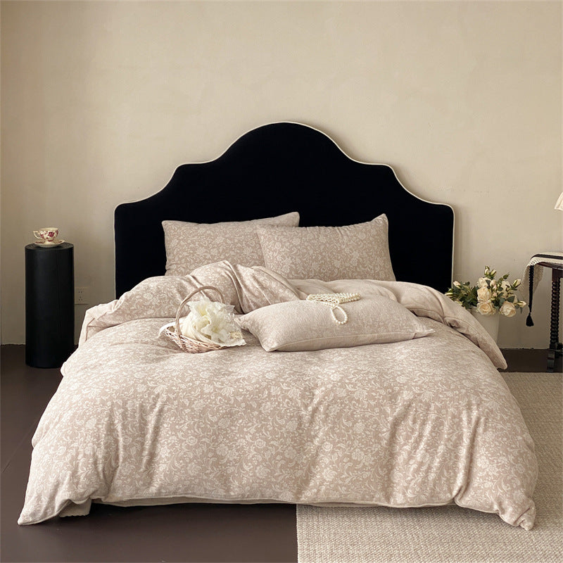 Luxury Jacquard Floral Duvet Cover Set