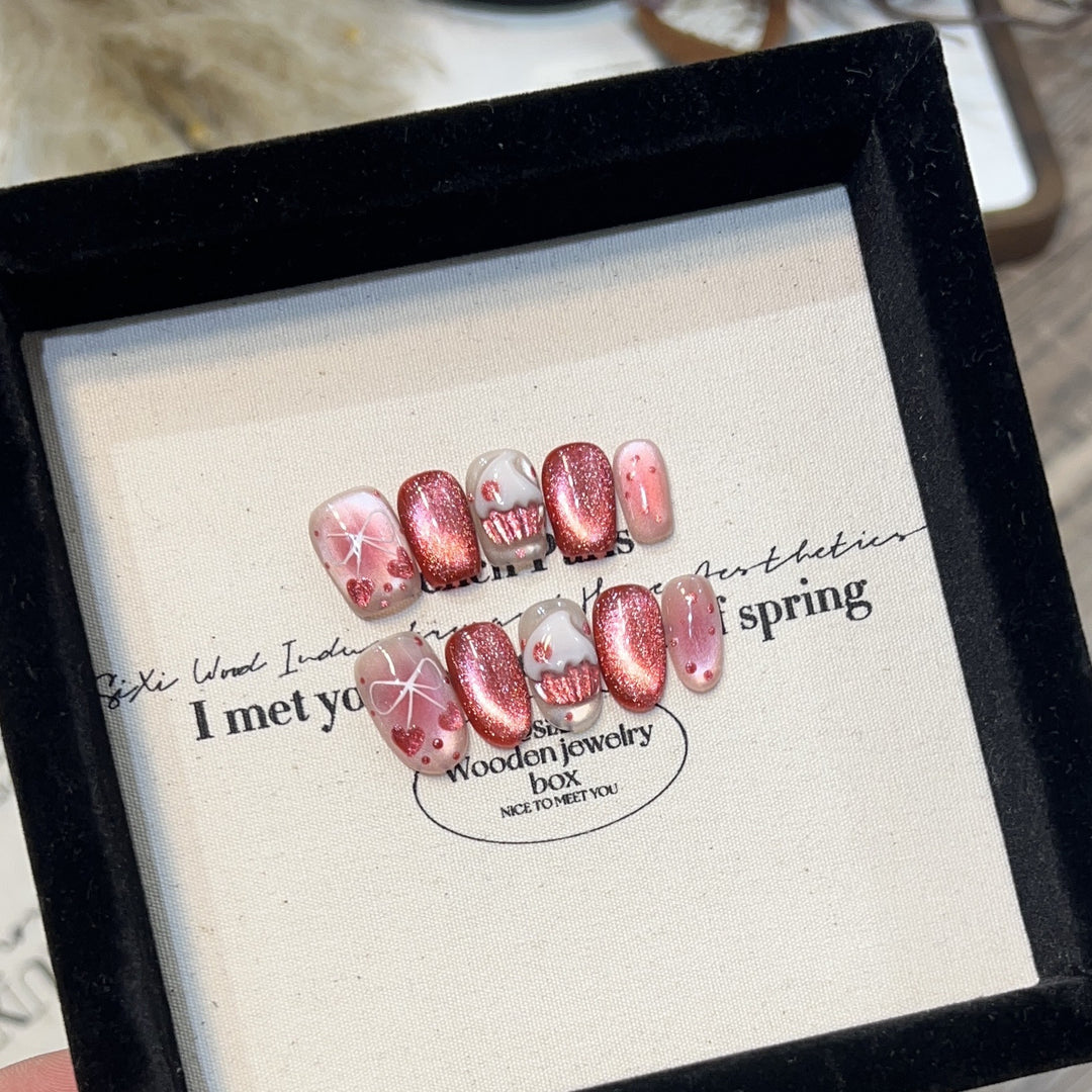 Charming Themed Press-On Nail Art Set