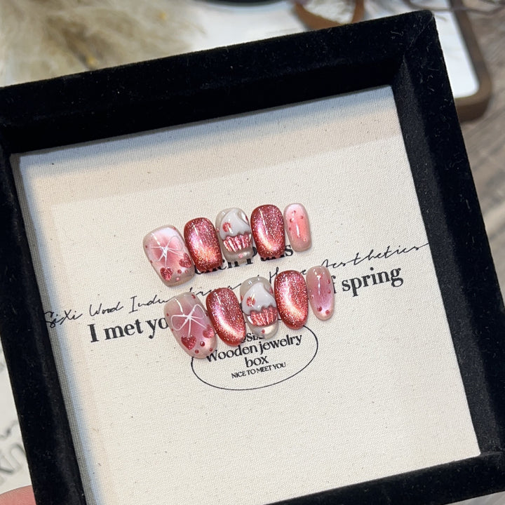 Charming Themed Press-On Nail Art Set