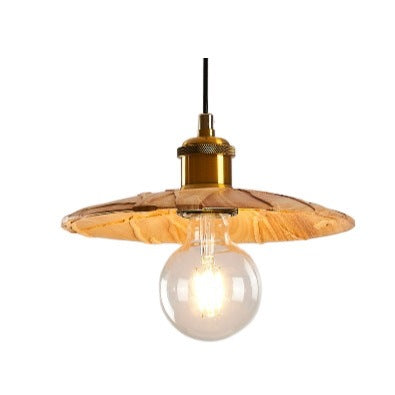 Rustic Wooden Pendant Light