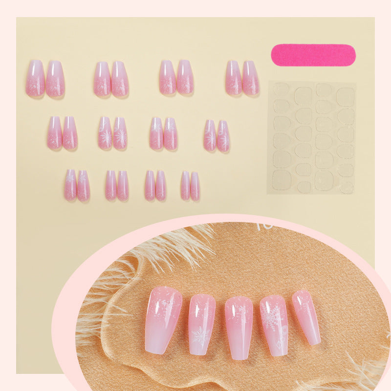 Decorative Press-On Nail Art Set with Unique Floral Patterns Stornfield