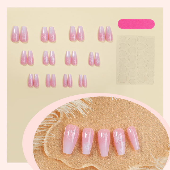 Decorative Press-On Nail Art Set with Unique Floral Patterns Stornfield