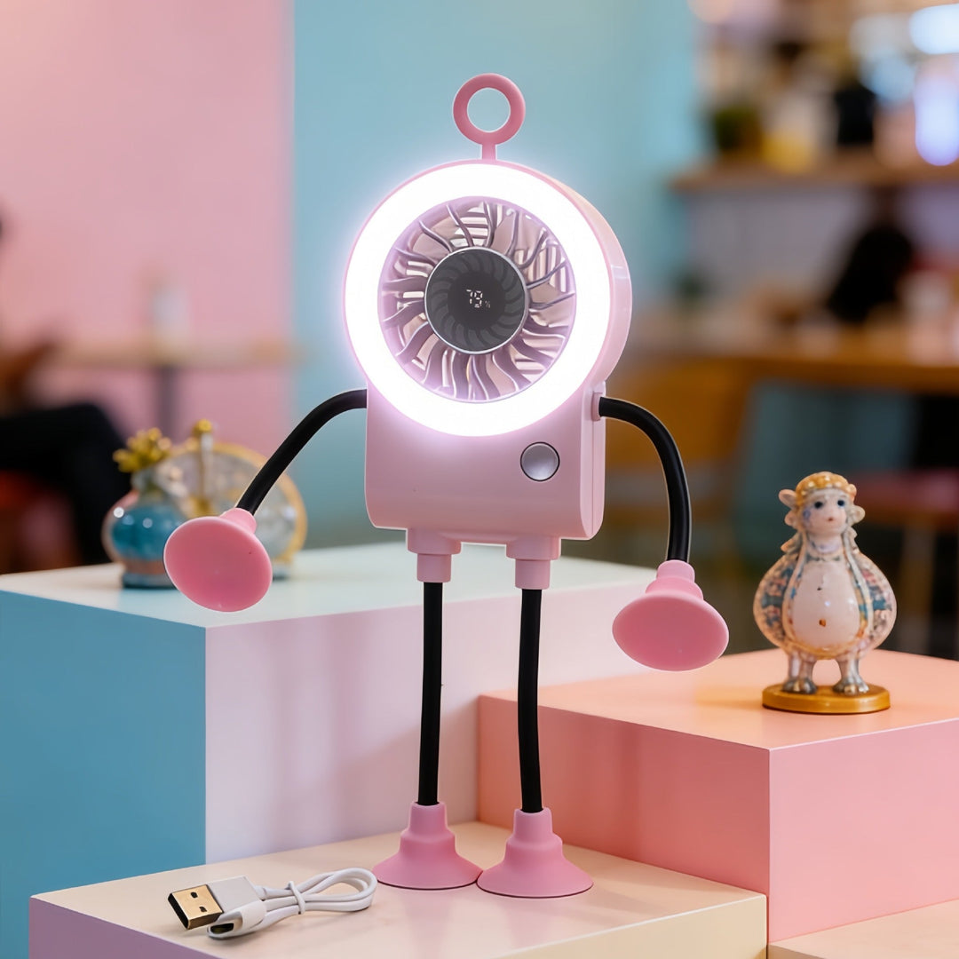 Women Multifunctional Table Fan with Integrated LED Lighting Stornfield