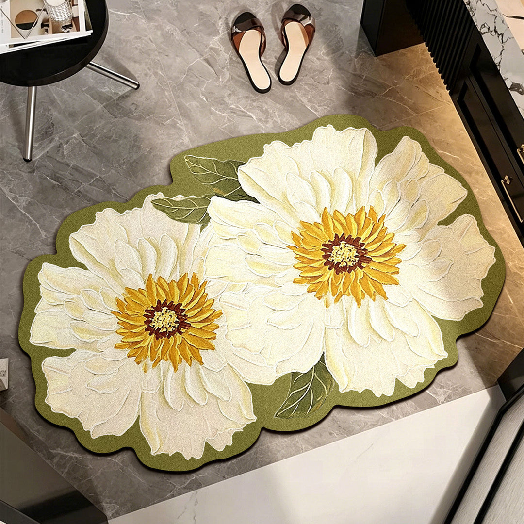 Luxurious Floral Pattern Bath Mat