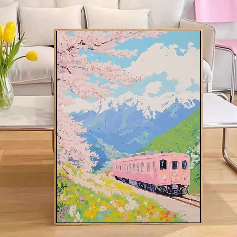 Scenic Train Landscape Wall Art Stornfield