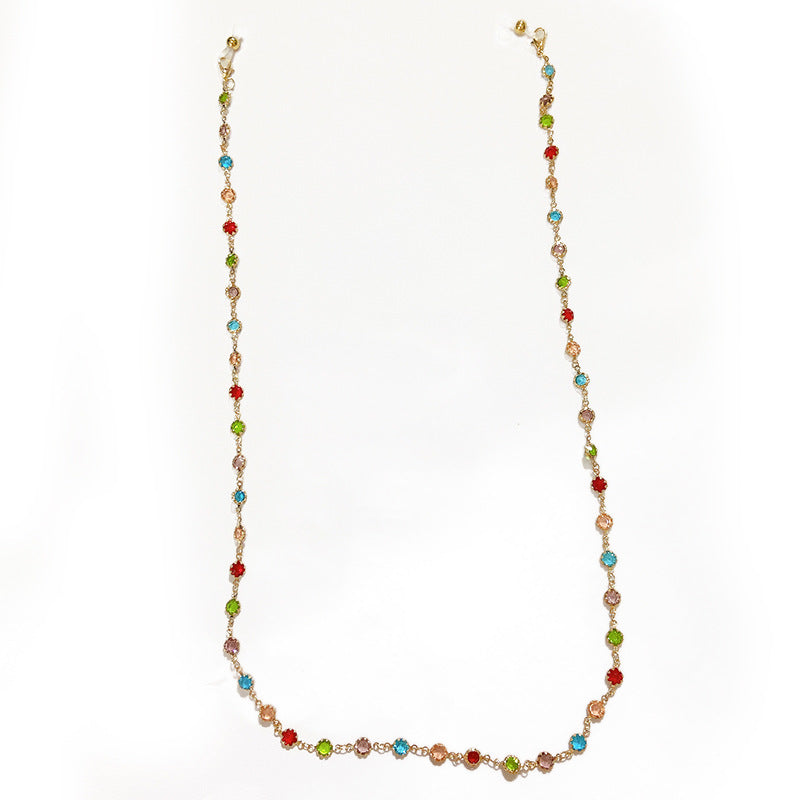 Filigree Glitter Necklace with Colorful Crystals Calstone Stornfield