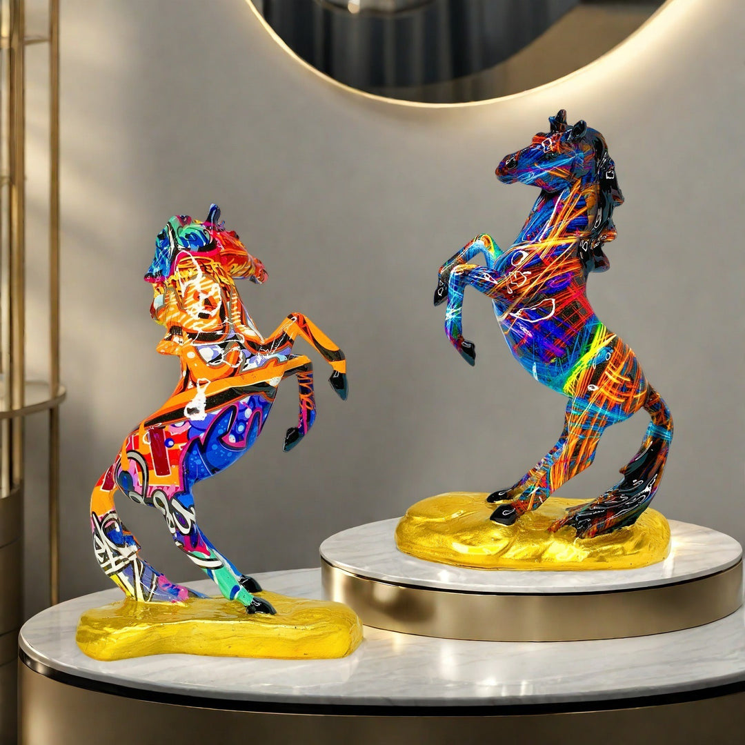 Artistic horse figurine in modern design Stornfield