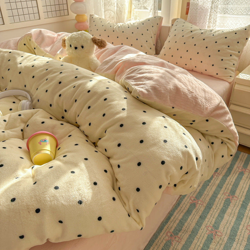 Cozy Polka Dot Duvet Set