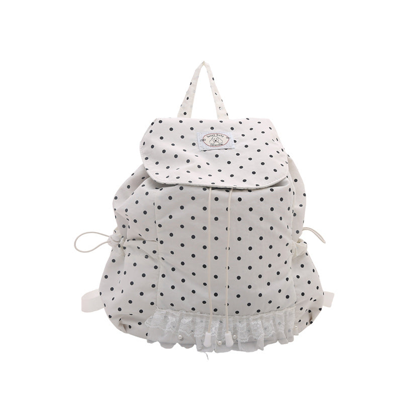 Charming Polka Dot Ruffled Backpack Stornfield