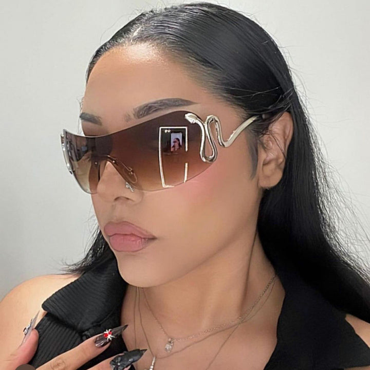 Ladies futuristic sunglasses with elegant swan design Stornfield