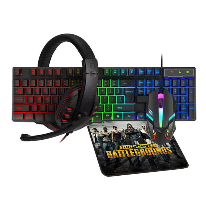Gaming Headset, Keyboard, Mouse and Mouse Pad Set Stornfield