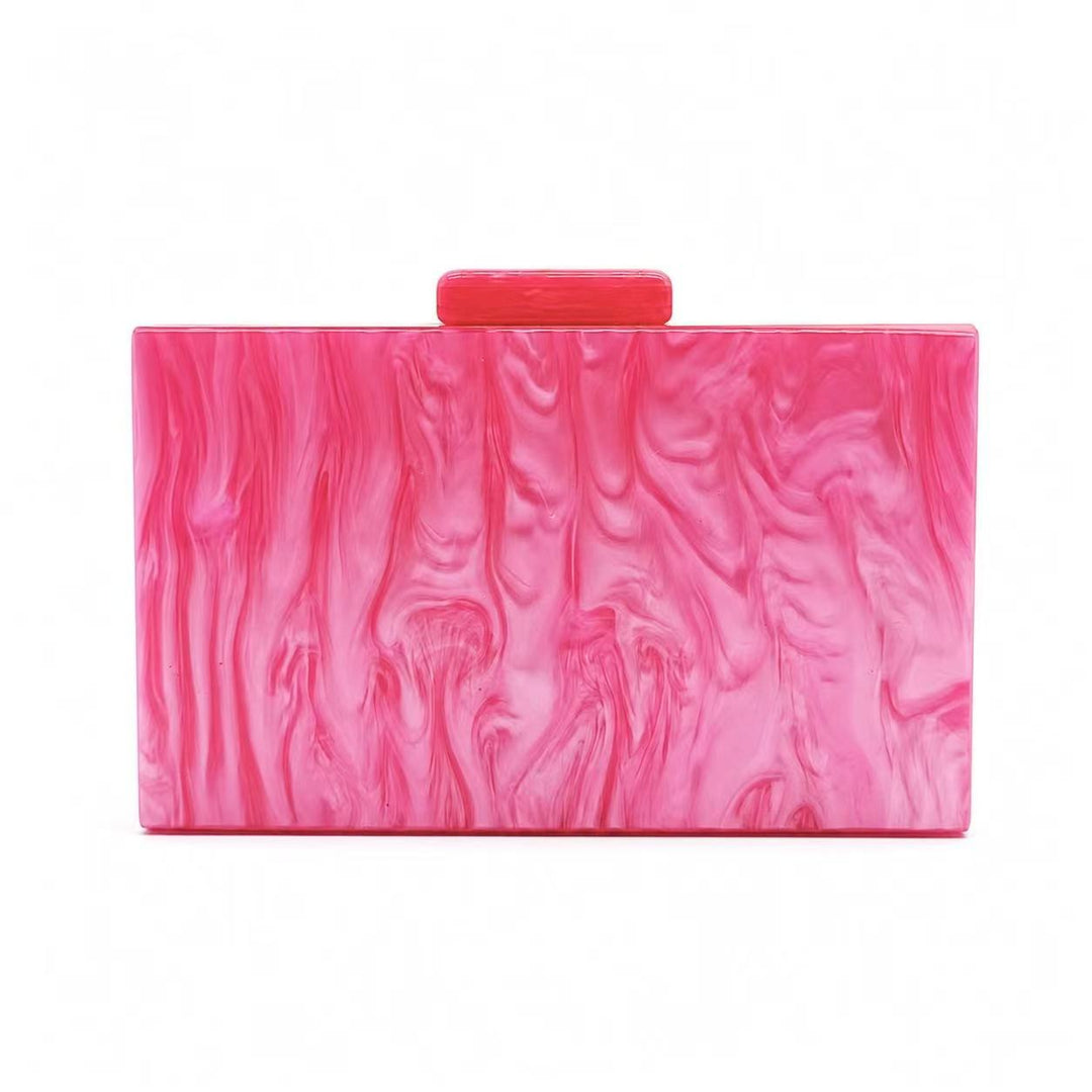 Geometric Multi-Color Acrylic Clutch