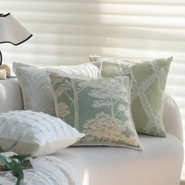 Luxurious pillow with elegant leaf design