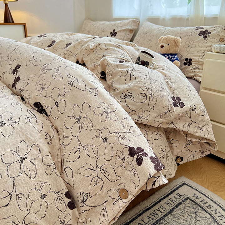 Floral Patterned Duvet Cover Set