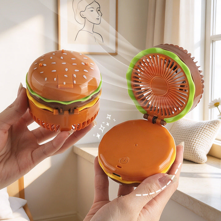Women creative mini fan in hamburger style Stornfield