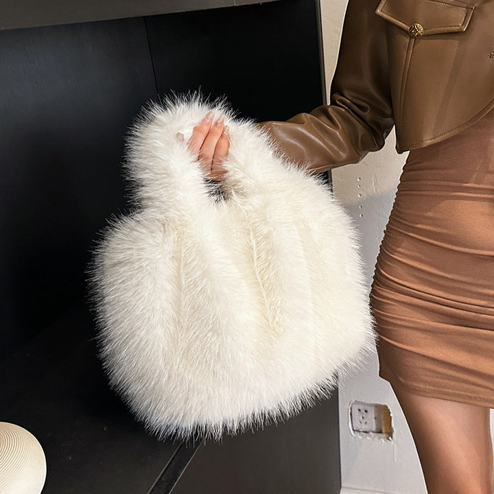 Soft Plush Hobo Bag