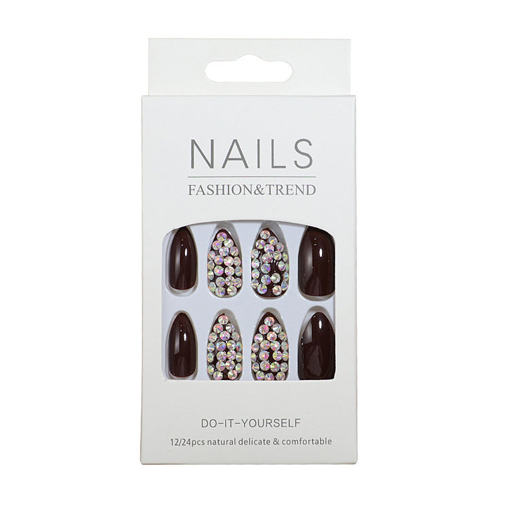 Decorative Rhinestone-Accent Press-On Nails Stornfield