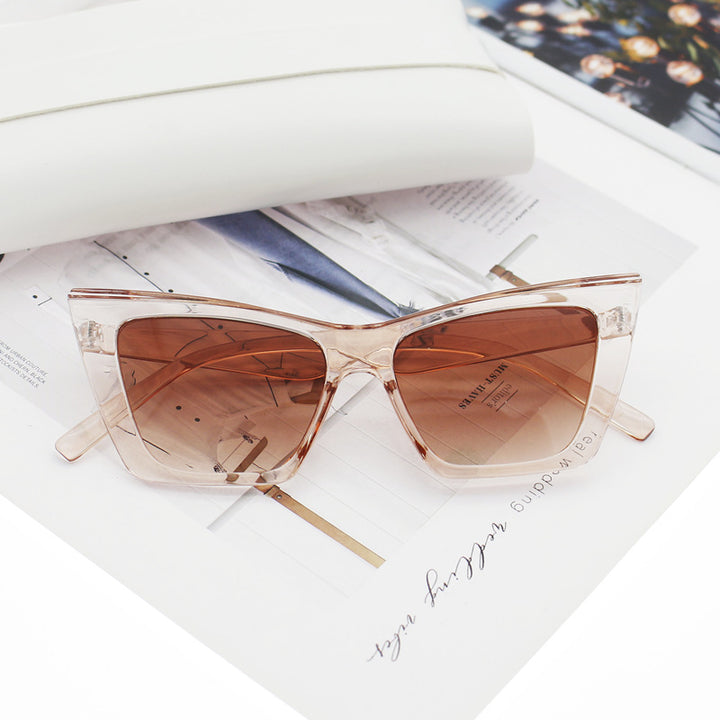 Women's Cat Eye Sunglasses with Transparent Frame and UV Protection Stornfield
