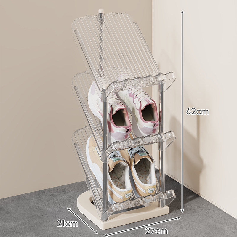 Dual-Tier Adjustable Angled Shoe Organizer