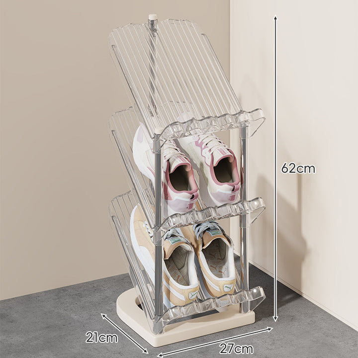 Dual-Tier Adjustable Angled Shoe Organizer