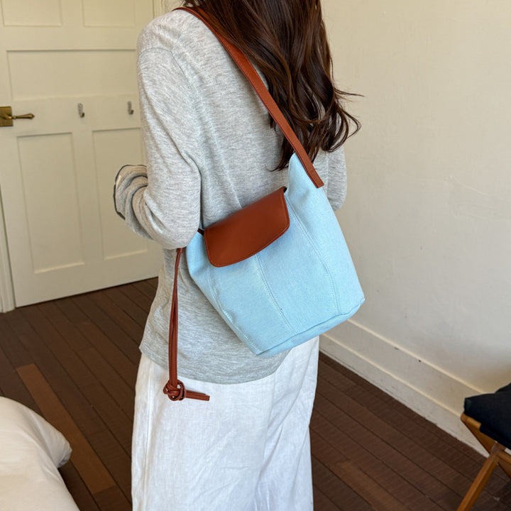 Denim Bucket Bag