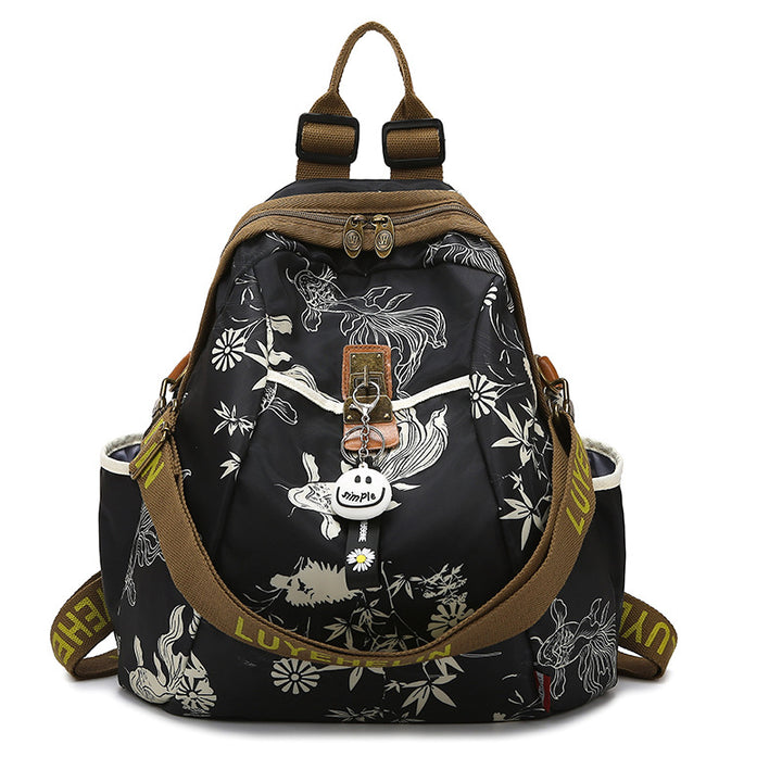 Artistic Floral Patterned Backpack Stornfield