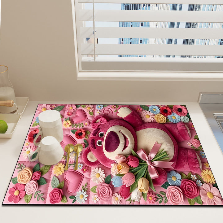 Floral Print Decorative Area Rug