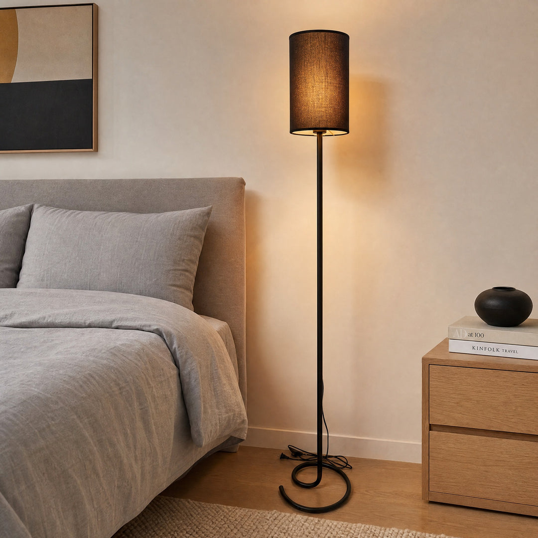 Elegant Linen Floor Lamp