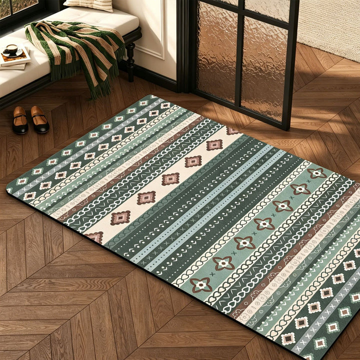 Stylish Geometric Pattern Bathroom Mat Stornfield