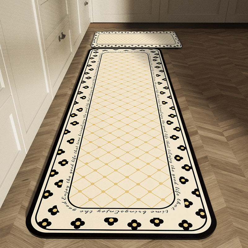 Classic Checkerboard Kitchen Runner Mat