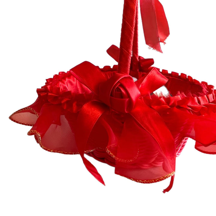 Ladies Festive Storage Basket with Tulle Decoration Stornfield