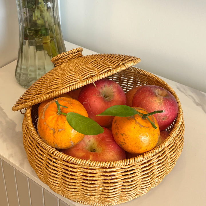 Women Handmade Basket with Lid Stornfield