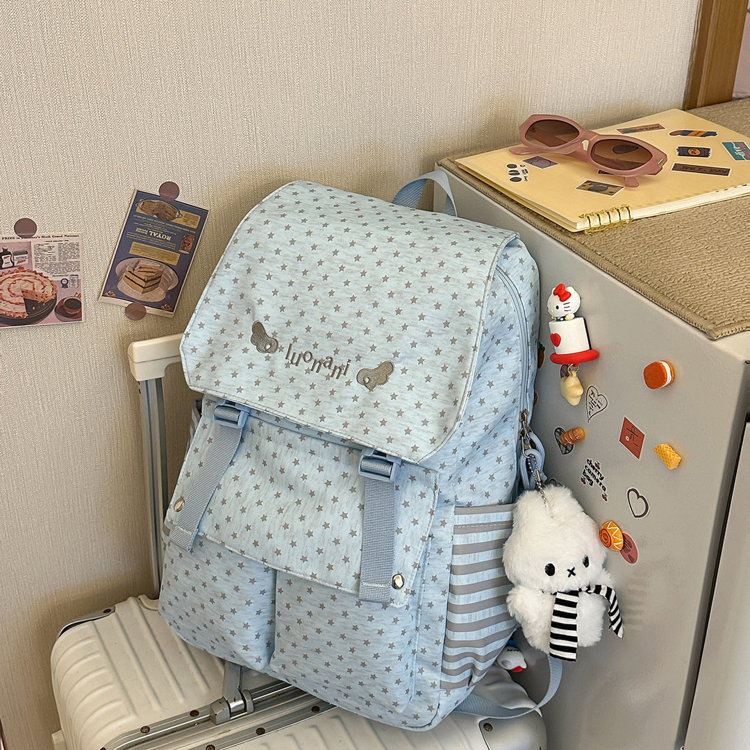 Charming Star-Embellished Casual Backpack Stornfield