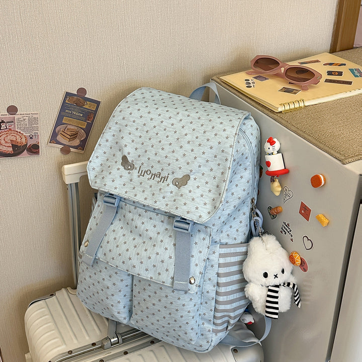 Charming Star-Embellished Casual Backpack Stornfield