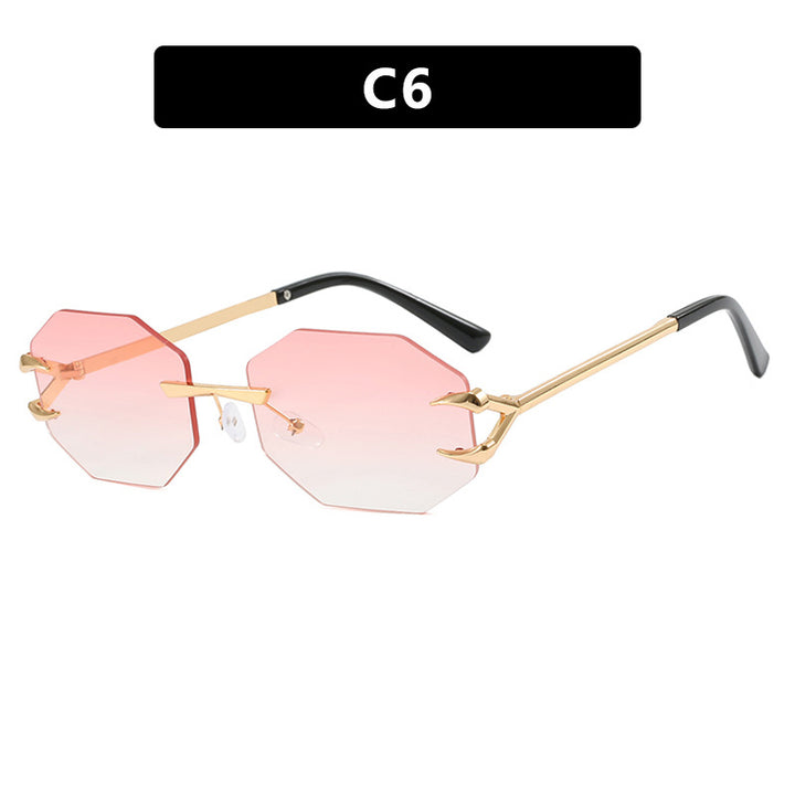 Women's geometric sunglasses with modern metal frame Stornfield