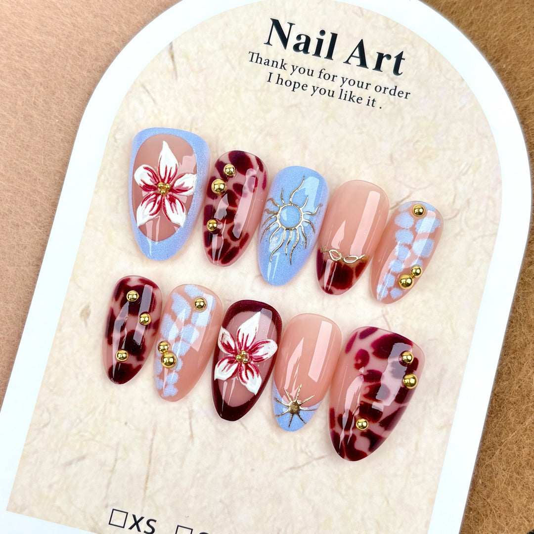 Artistic Press-On Nail Design Set 1790745749