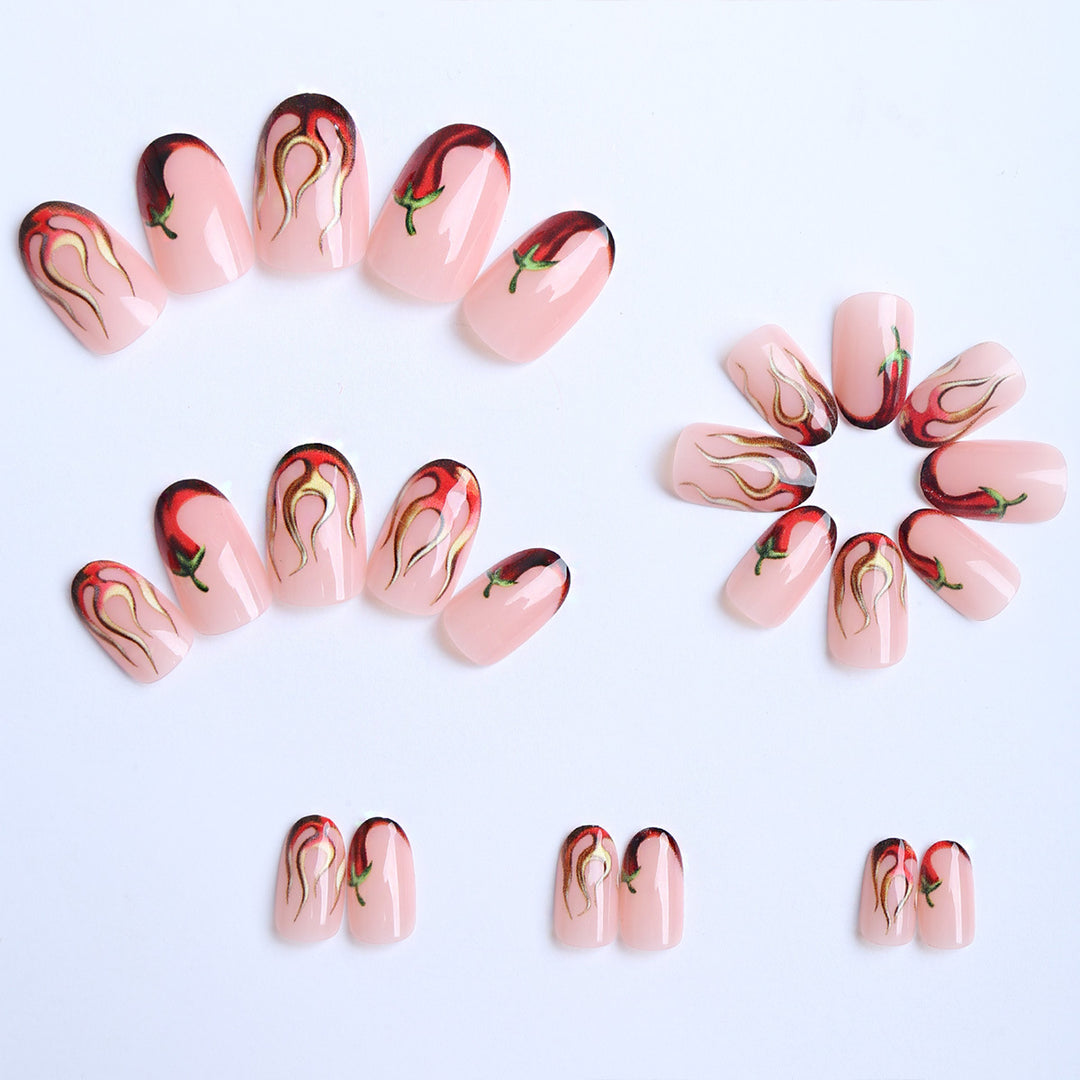 Artificial Nails in Creative Paprika Design Stornfield
