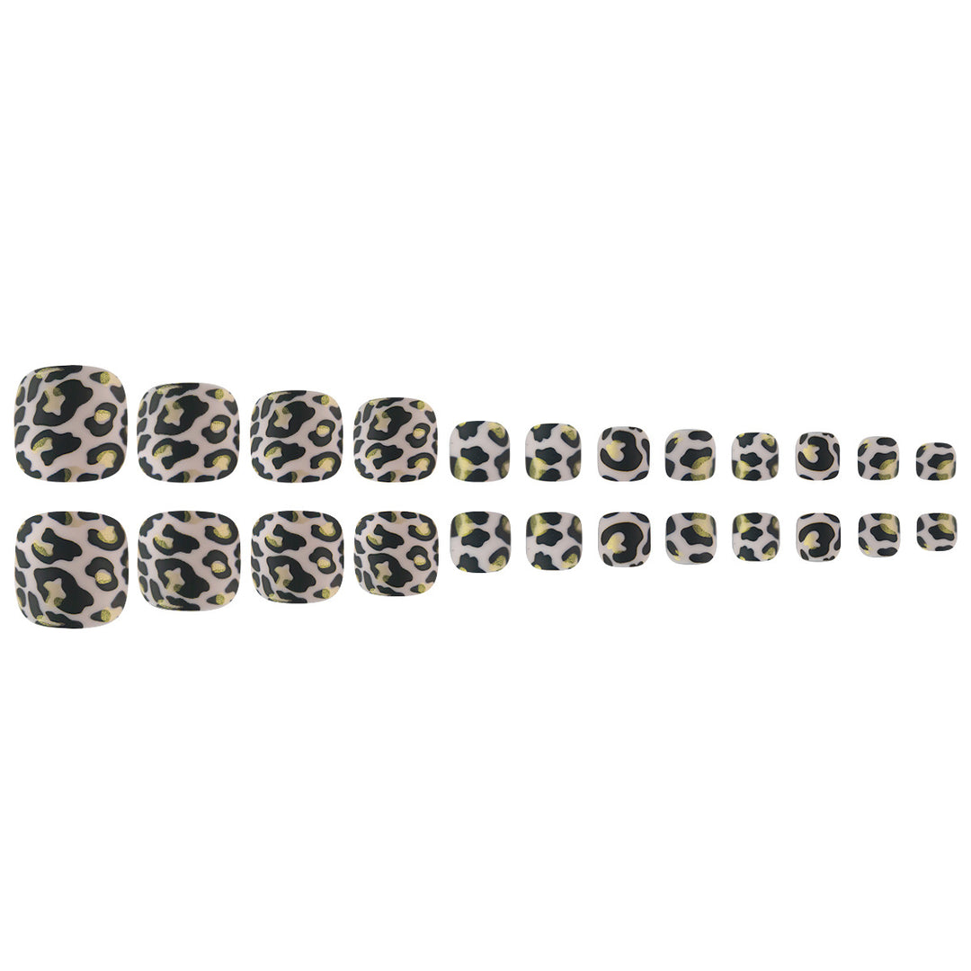 Artistic Leopard Print Toe Nail Art Stornfield